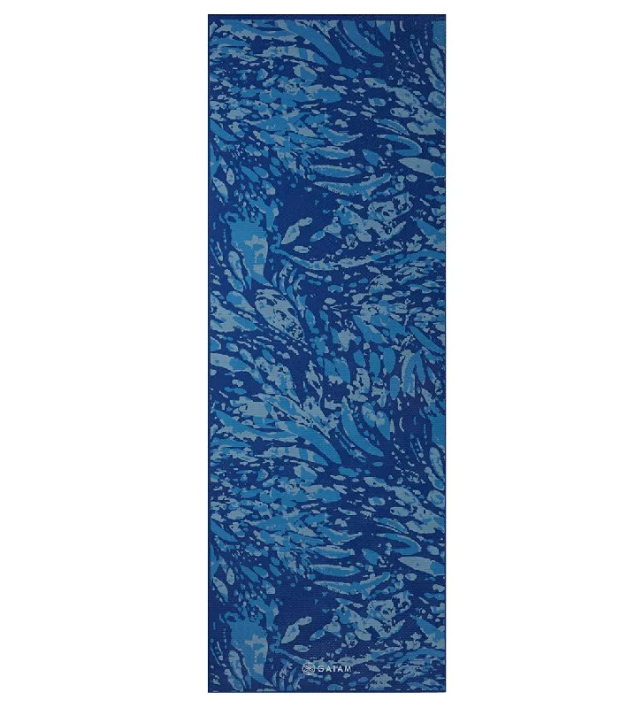 Gaiam Coastal Blue Premium Yoga Mat 68"" 6mm Extra Thick