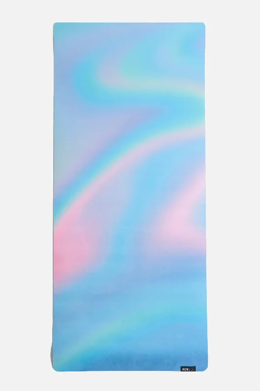 Super Wide 32” Vegan Suede Yoga Mat - Holographic