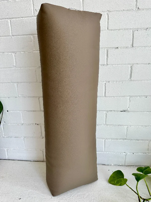 Taupe Vinyl Long & Lean Bolster