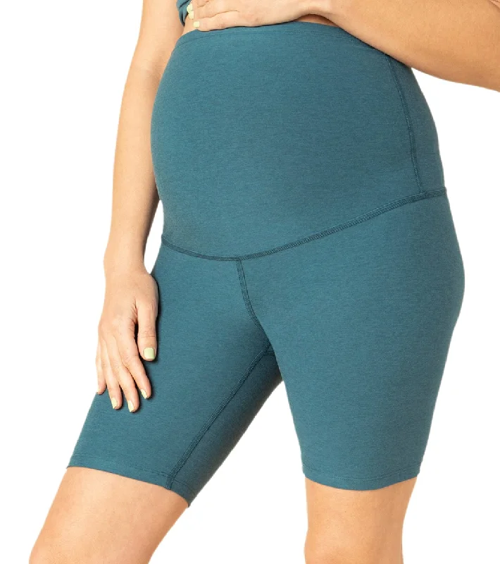 Beyond Yoga Spacedye Love the Bump Maternity Biker Shorts Stellar Blue