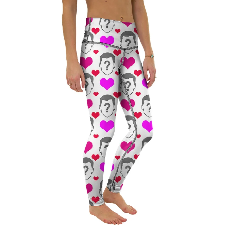 Custom Heart Pattern Yoga Pants