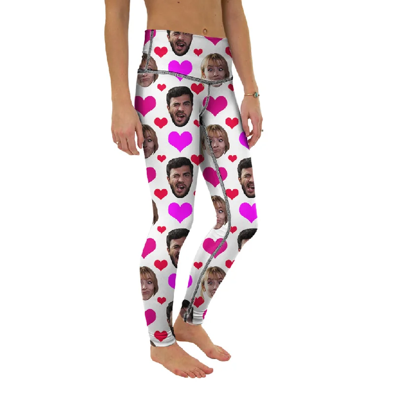 Custom Heart Pattern Yoga Pants