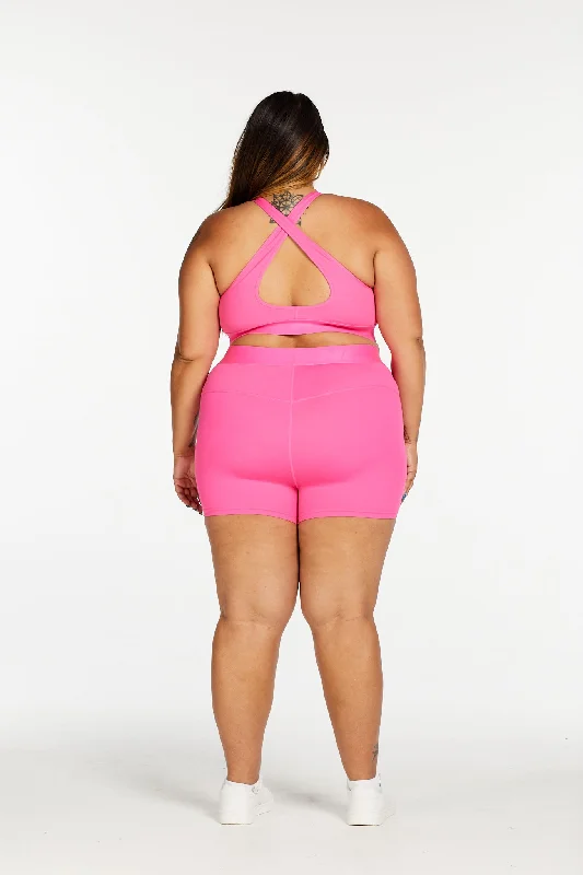 TRACK PANEL SHORT SHORT PINK