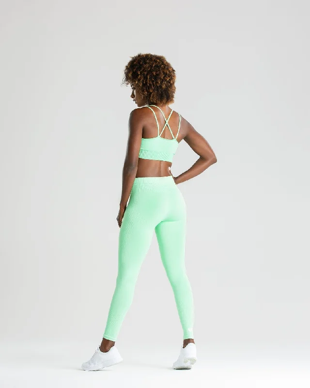 Power Seamless Sports Bra | Green Ash