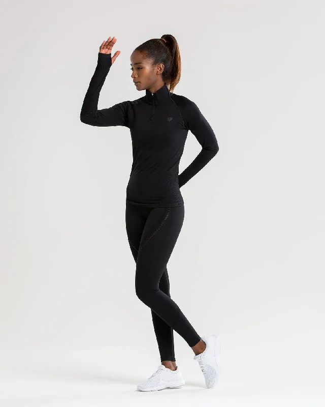 Renew Seamless Long Sleeve Top | Black