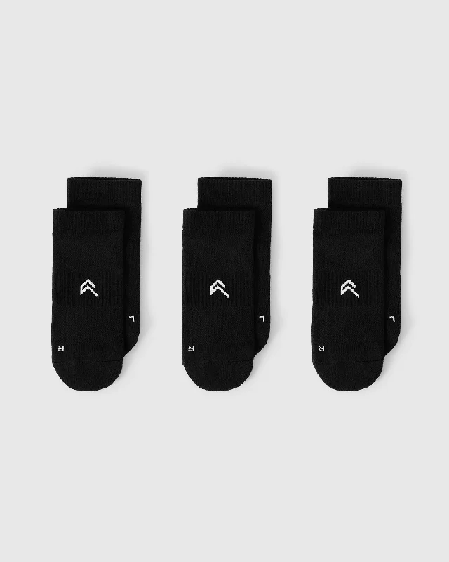 Trainer Liner Socks 3 Pack | Black