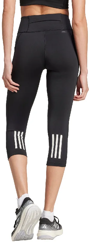 adidas DailyRun Womens 3/4 Capri Running Tights - Black