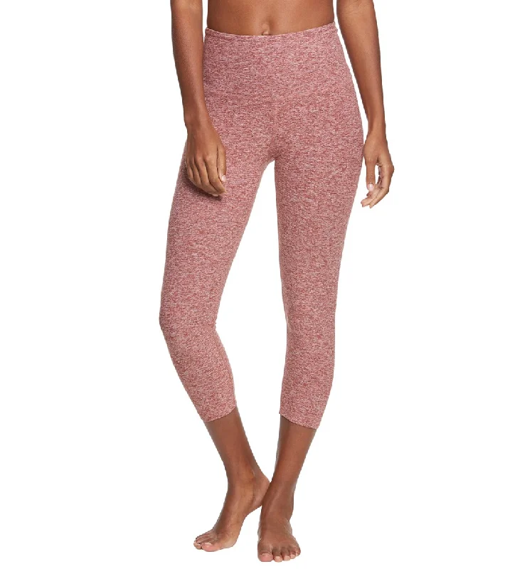 Beyond Yoga Spacedye High Waisted Yoga Capris White/Spiced Cider