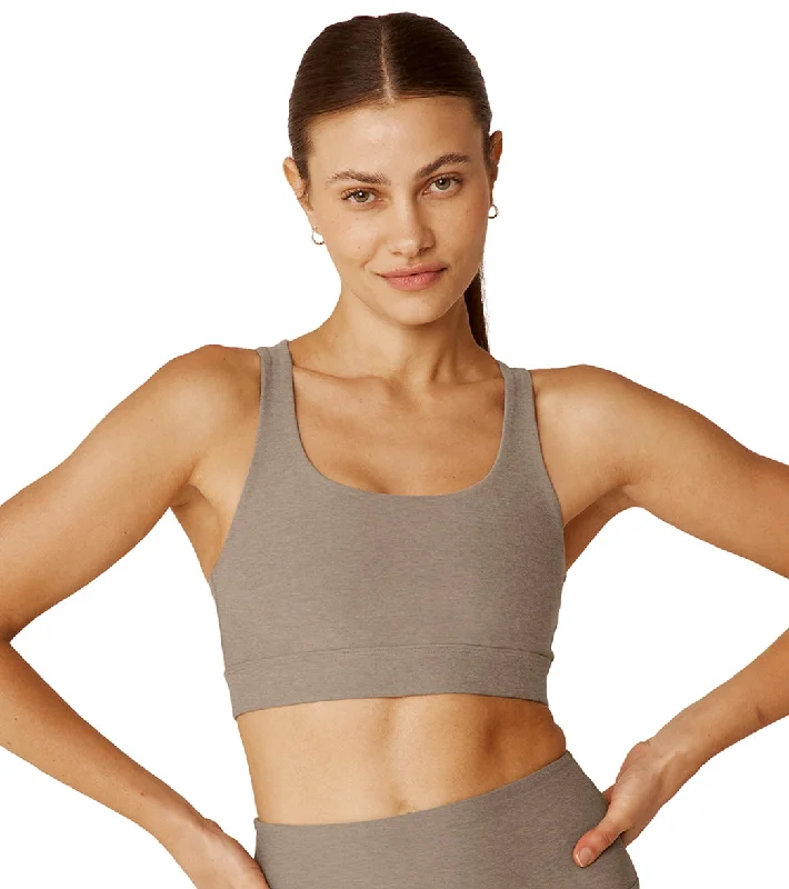 Beyond Yoga Spacedye in a Twist Bra Birch Heather