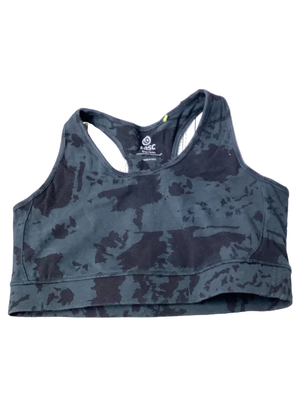 Black & Grey Athletic Bra Bamboo, Size L