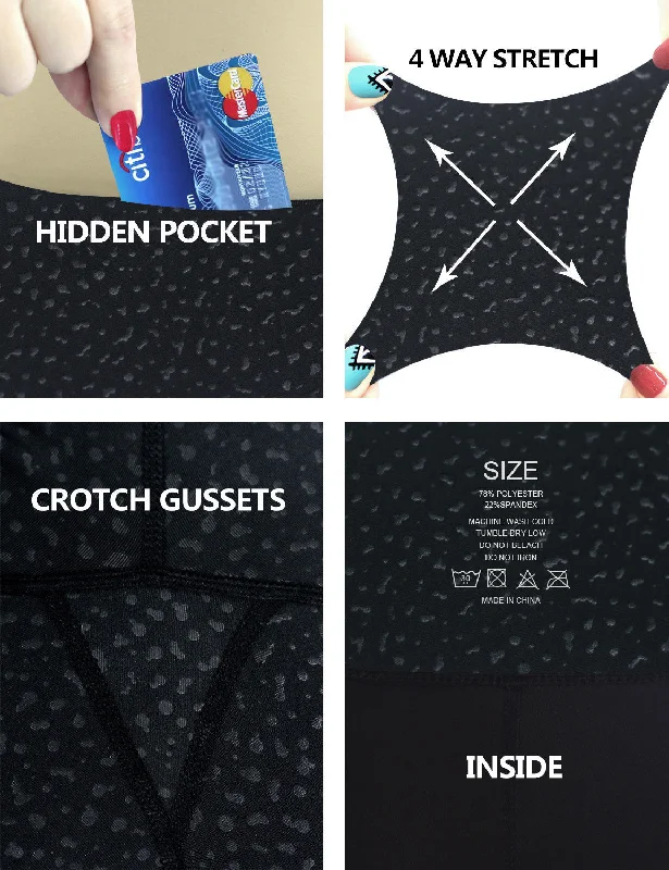 26"" inseam 3D Printed Yoga Pants LEOPARD