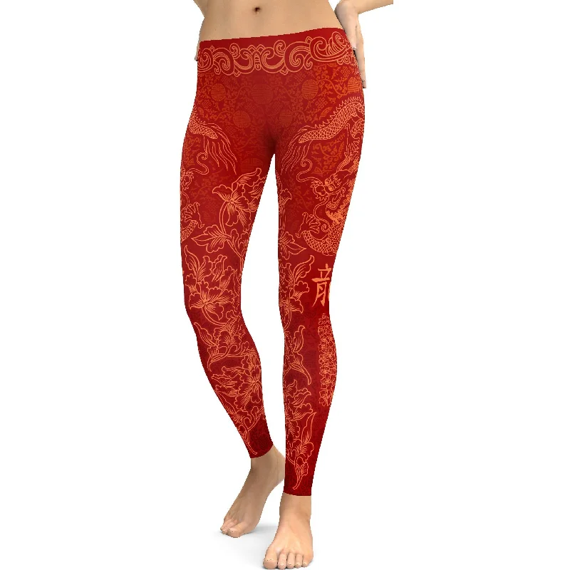 Chinese Zodiac Dragon Leggings