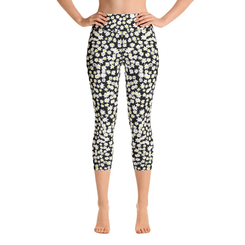 Daisy High Waist Yoga Capri Leggings