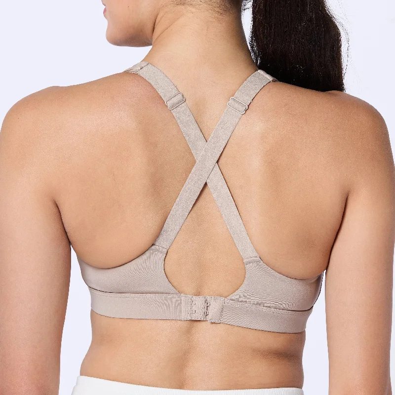 Essential Cross Back Adjustable Bra - Cobblestone