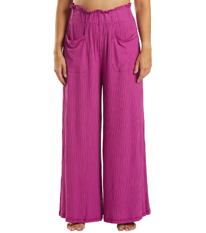 Free People Blissed Out Wide Leg Pants Cactus Flower