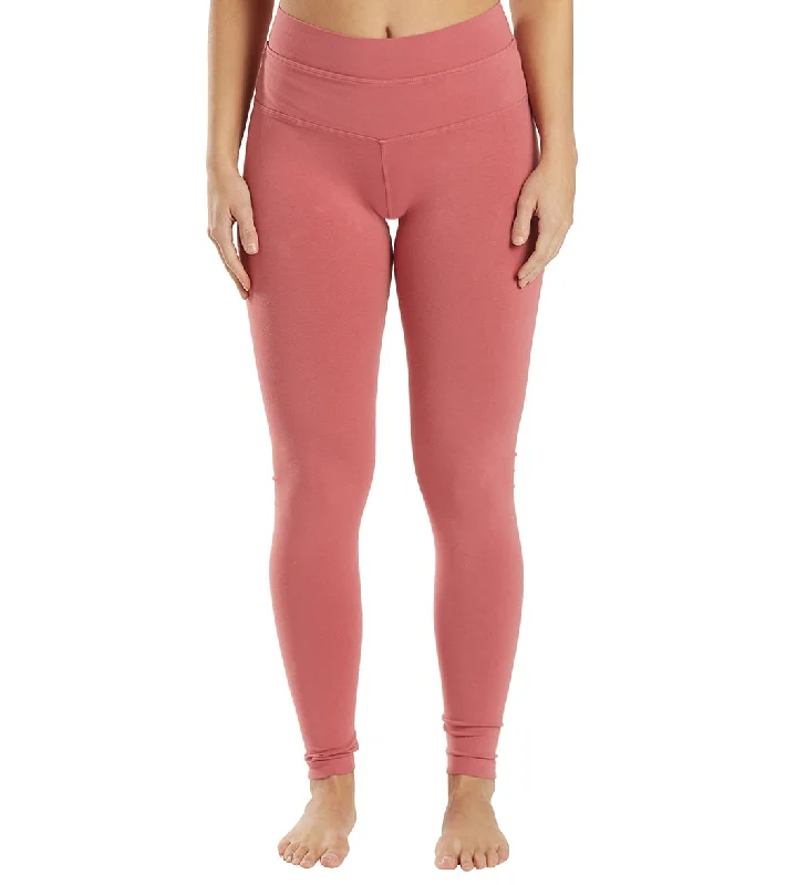 Hard Tail High Waisted Cotton Ankle Yoga Leggings Guava