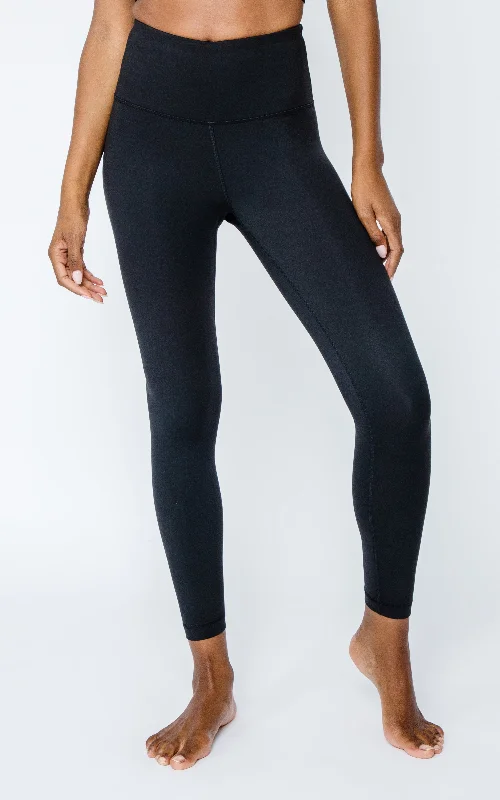 Lux High Waist 7/8 Ankle Legging Black