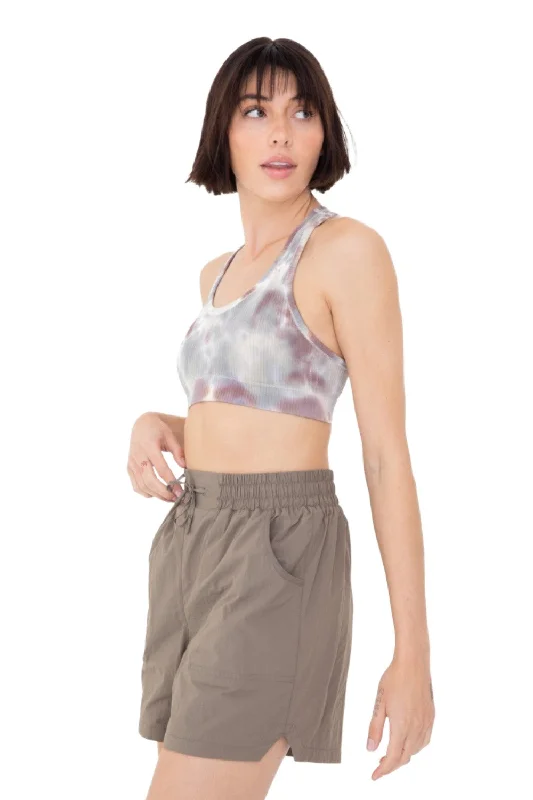 Mono B  Tie-Dye Seamless Ribbed Racer Back Bra AT3175