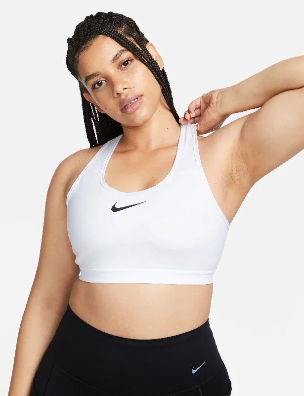 Swoosh High Support Bra - White/Black