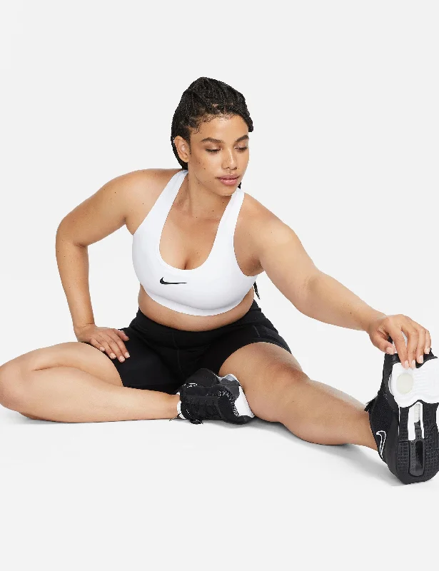 Swoosh High Support Bra - White/Black