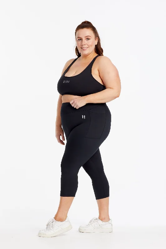 HYBRID 3/4 LEGGINGS ONYX