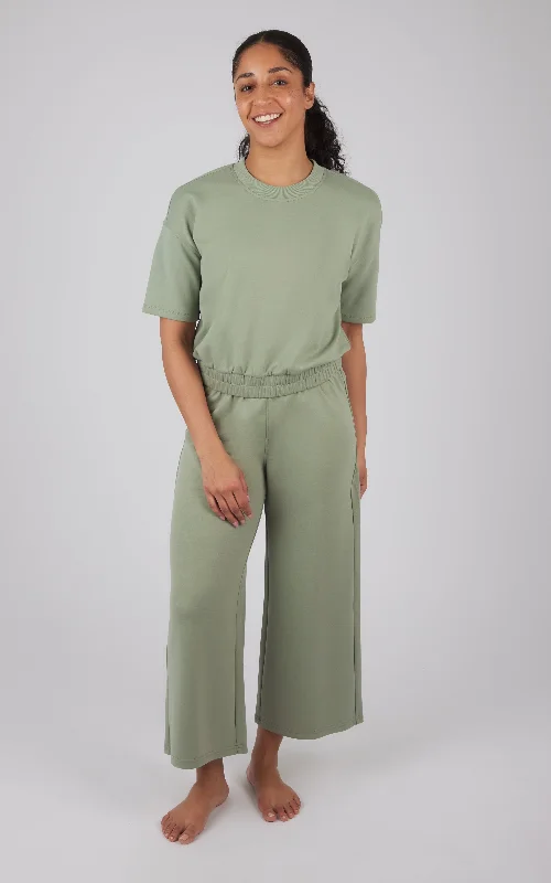 Scuba Lanston Short Sleeve Top and Scuba Lanston Culotte Pant Set