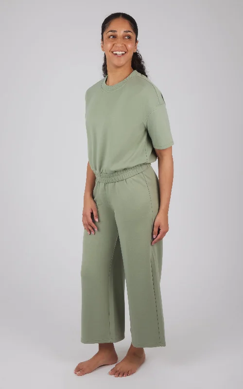 Scuba Lanston Short Sleeve Top and Scuba Lanston Culotte Pant Set