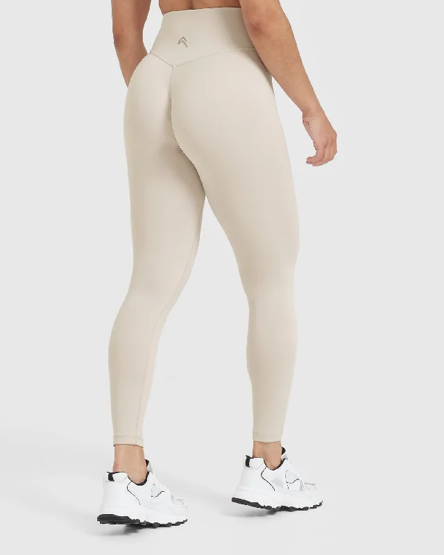 Timeless High Waisted Leggings | Sand