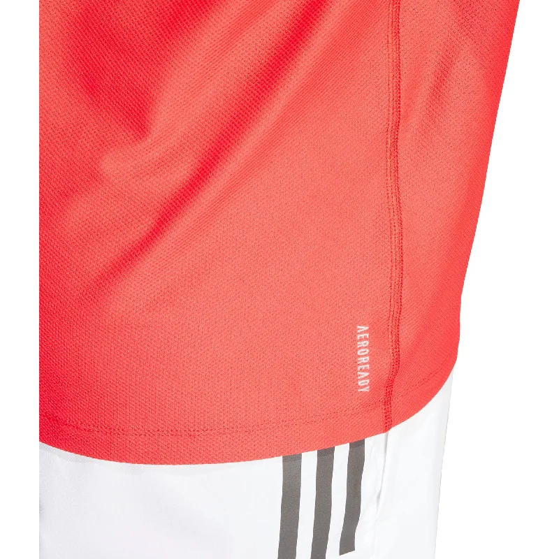 adidas Own The Run Short Sleeve Mens Running Top - Red