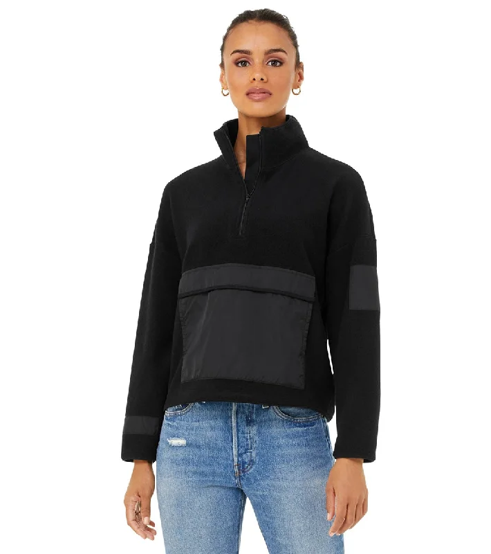 Bella + Canvas Sueded 1/2 Zip Pullover Black