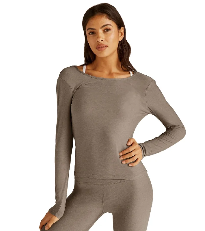 Beyond Yoga Featherweight In The Loop Pullover Birch Heather