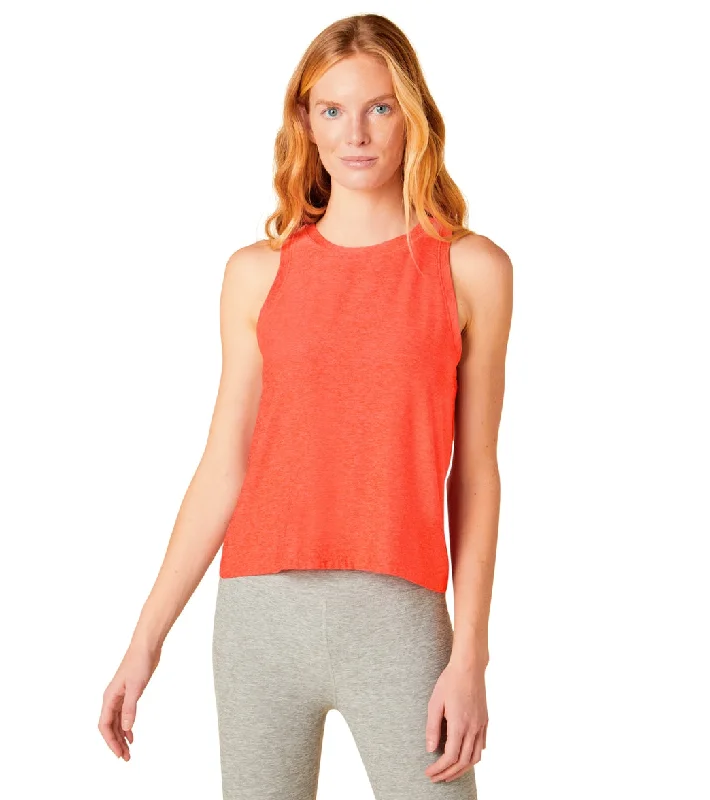 Beyond Yoga Featherweight Spacedye Rebalance Tank Fresh Coral Heather