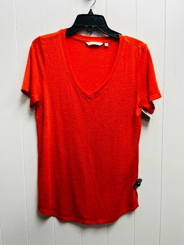 Orange Athletic Top Short Sleeve Athleta, Size M