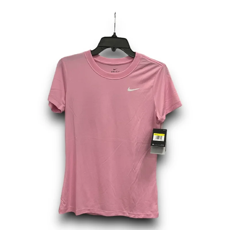 Pink Athletic Top Short Sleeve Nike Apparel, Size S